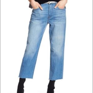 JBrand high rise straight leg raw hem jeans 27